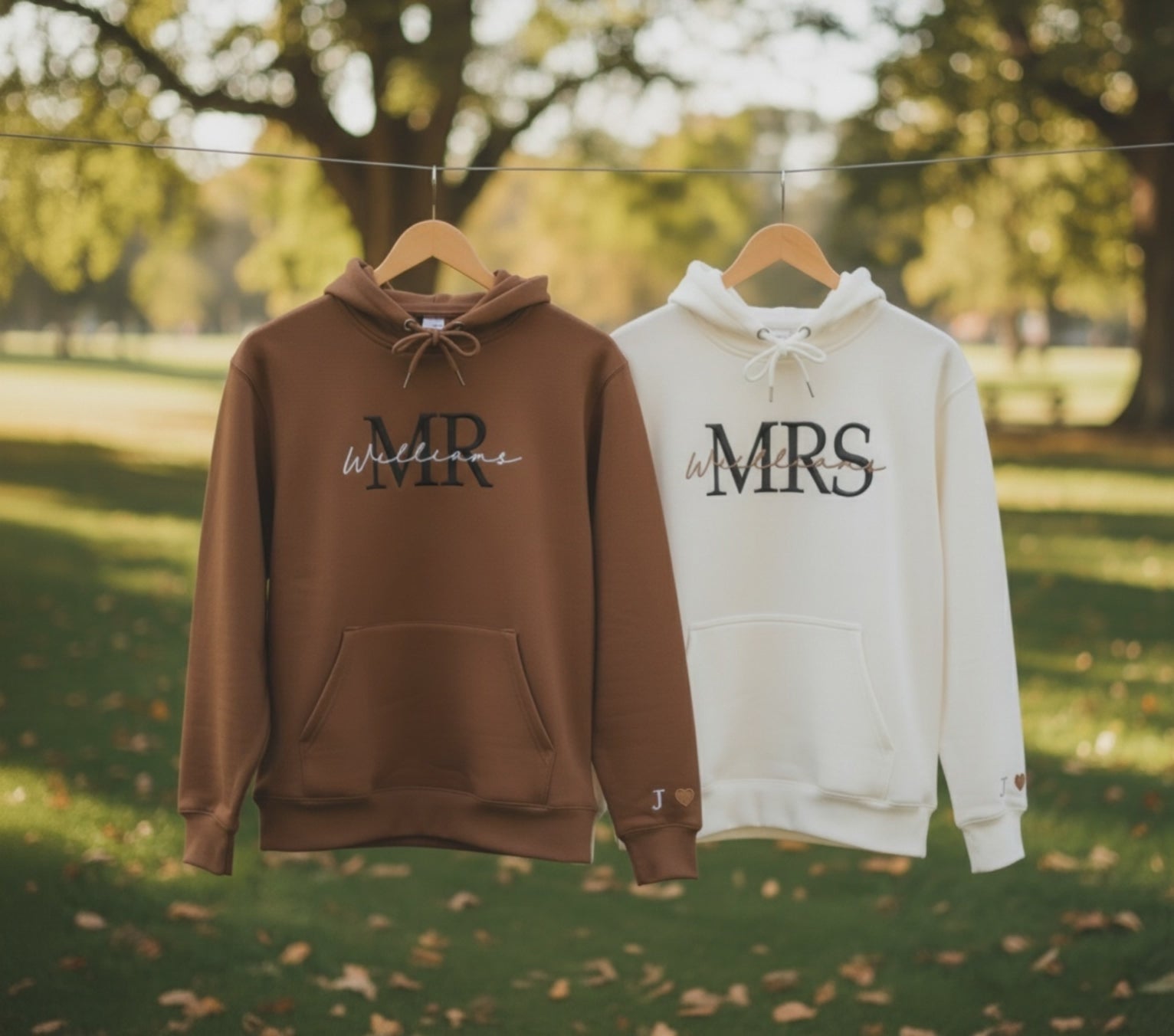 Load video: Mrs. &amp; Mr. Autumn Hoodie